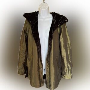 Weather Tamer Reversible Velvet Metallic Women’s Coat Size Medium